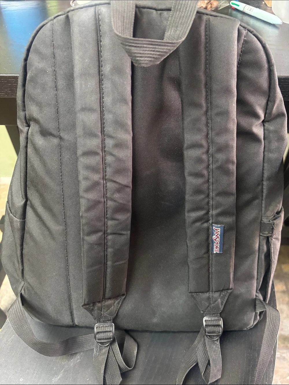 Jansport Black Classic Backpack with Red Logo